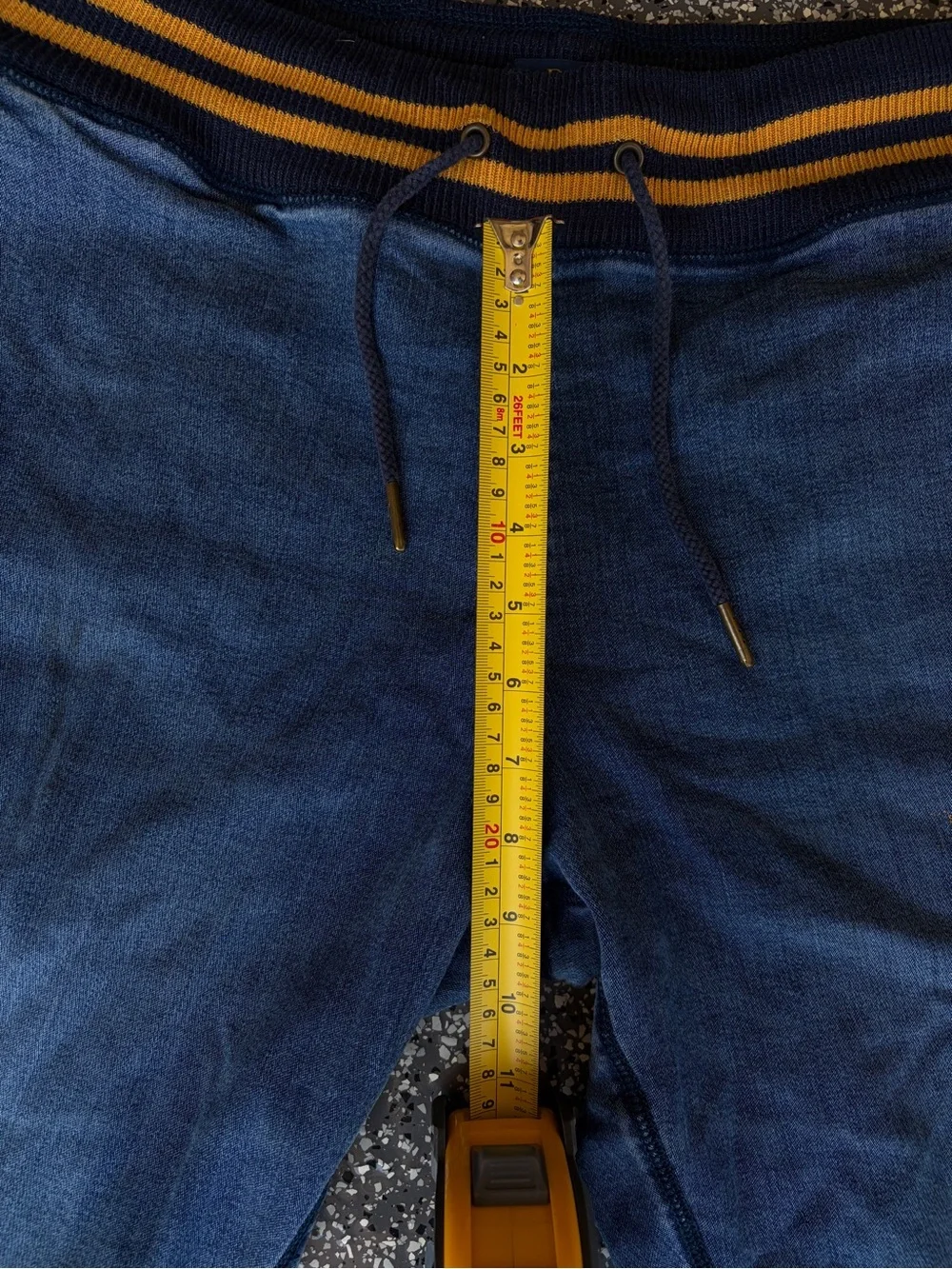 Blue Polo Ralph Lauren Jogger Sweatpants with Yellow Stripe Trim